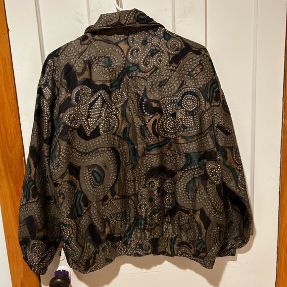 EVR vintage silk bomber with zipper - Picture 2 of 8